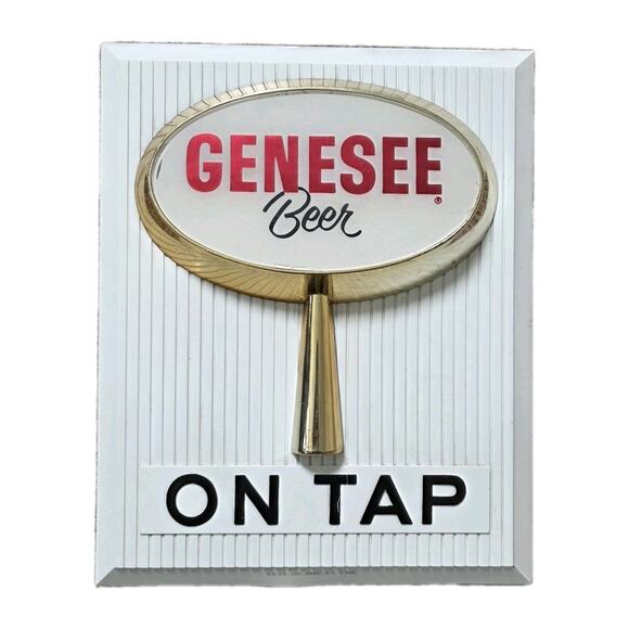 Vintage Genesee Beer On Tap Sign Man Cave Dad Gift 90s Retro - Picture 1 of 10